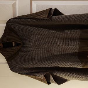 WILFRED FREE wellsh turtleneck 100% wool poncho sweater two tone colors